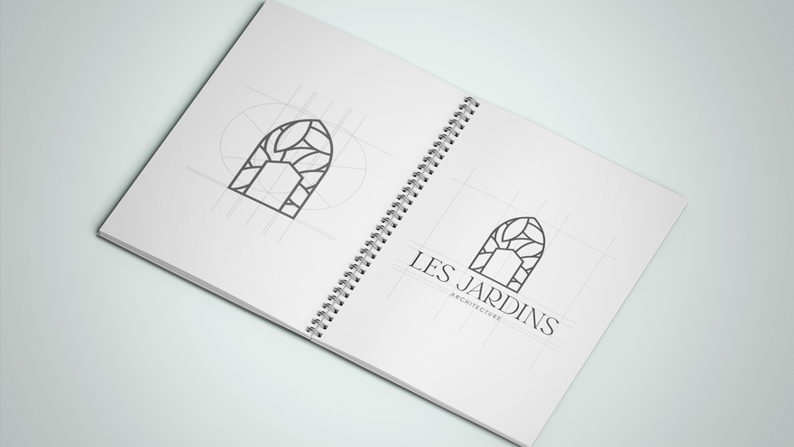 Carnet de croquis création de logo et d'identité loki 